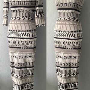 D&G Monochrome One Shoulder Dress